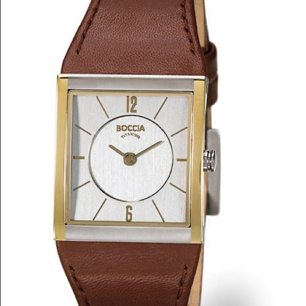 Boccia Titanium watch with leather strap